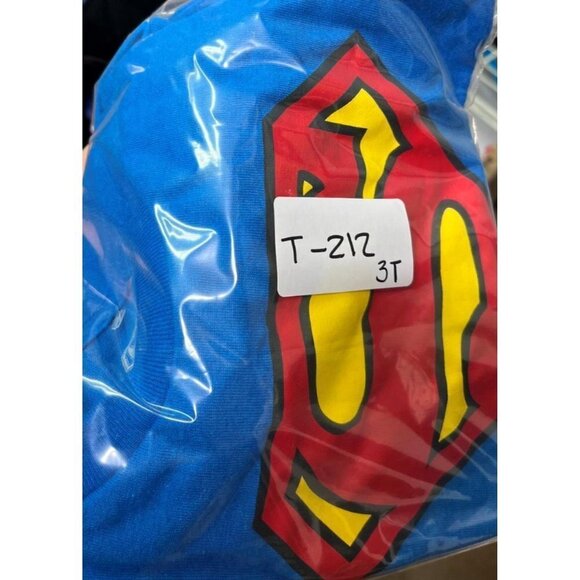 Superman Shirt Boys Blue/Red 3T Kids Tee Long Sleeve Shirt - Picture 7 of 7